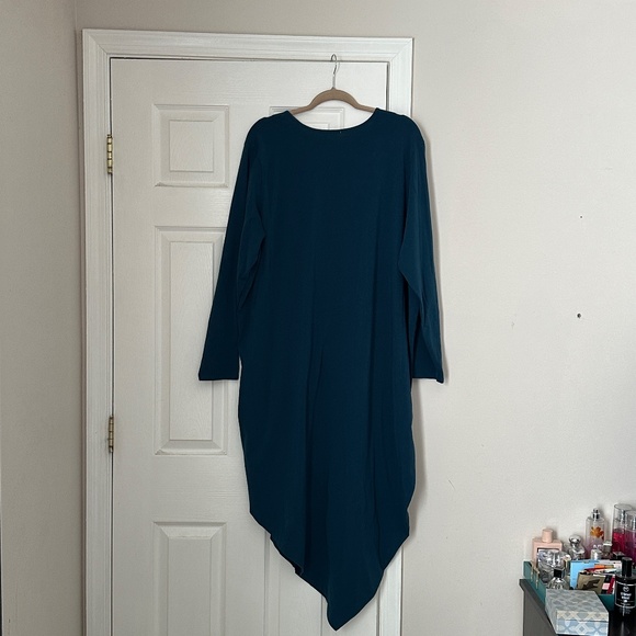 Universal Standard Shirt Dress Teal Iconic Plus Basic V-Neck Geneva Size XL 26 - Picture 6 of 8